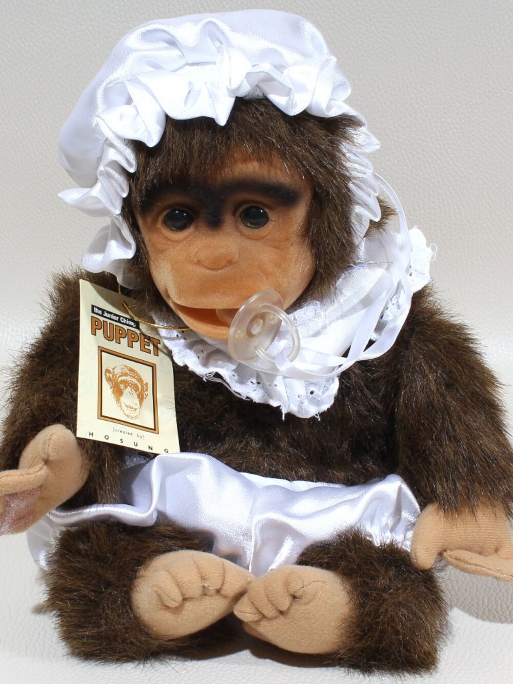 Vintage 1994 Hosung Chimpanzee Julious Plush Hand Puppet 11" With Squeaker New